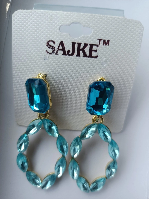 406 Korean Stone Ear Ring
