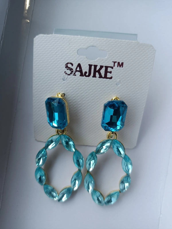 406 Korean Stone Ear Ring