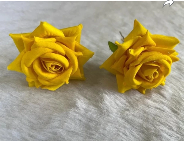 4019 Yellow Rose Hair Clip.