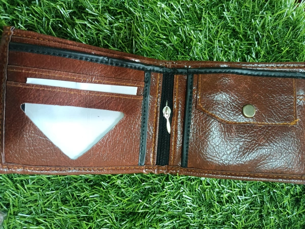 Brown  Leather Brown Wallet 