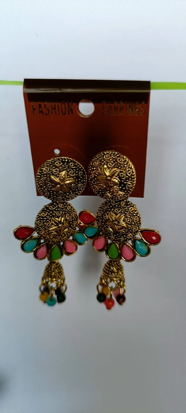 340 Golden Fancy Jhumka.
