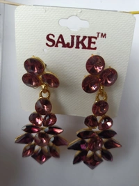465 Korean Stone Ear Ring