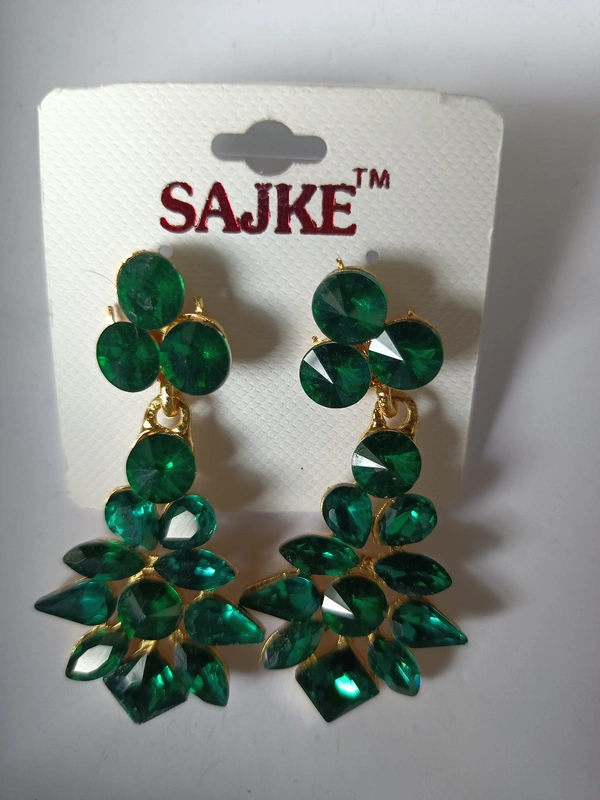466 Korean Stone Ear Ring