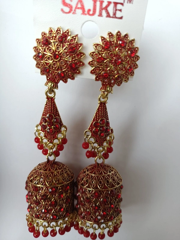 474 Korean Stone Ear Ring