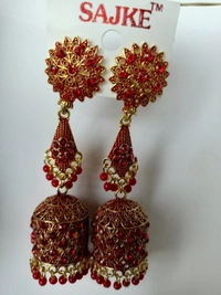 474 Korean Stone Ear Ring