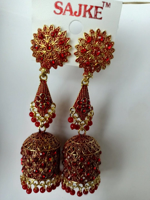 474 Korean Stone Ear Ring