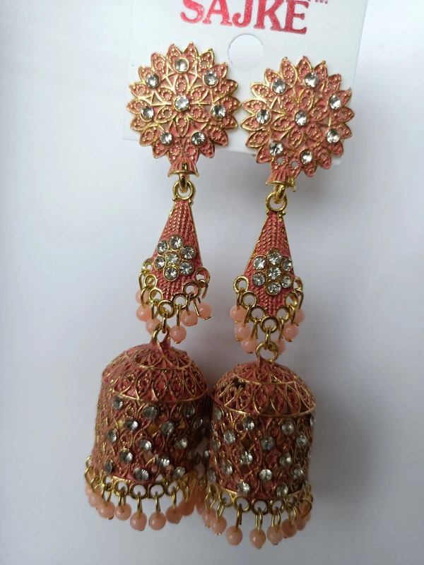 476 Korean Stone Ear Ring