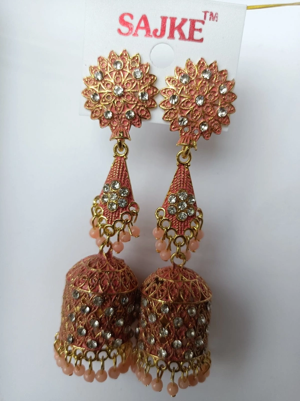 476 Korean Stone Ear Ring