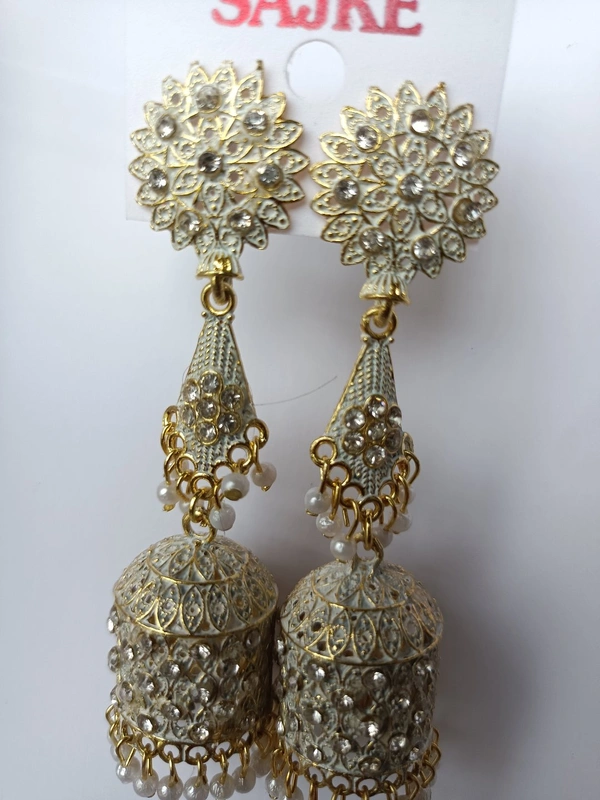 477 Korean Stone Ear Ring
