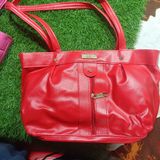 5052  Leather Sied Bag - Red