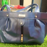 5052  Leather Sied Bag - Blue