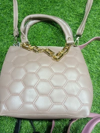 5053  Leather Sied Bag - Black