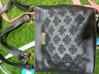 5054 Leather Sied Bag - Black