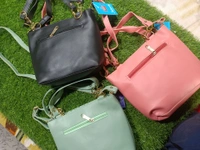 5054 Leather Sied Bag - Black