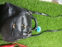 5055 Leather Sied Bag - Black
