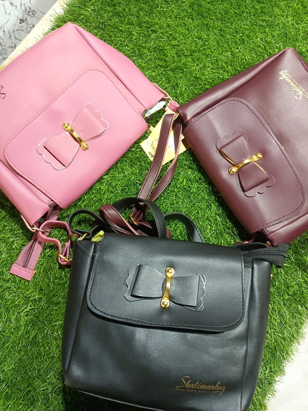 5057 Leather Sied Bag - Solid Pink