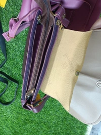 5057 Leather Sied Bag - Solid Pink