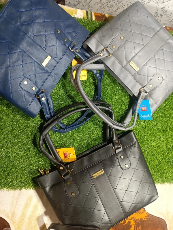 5058 Leather Sied Bag - Blue