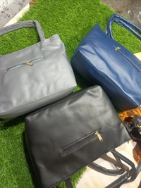 5058 Leather Sied Bag - Blue