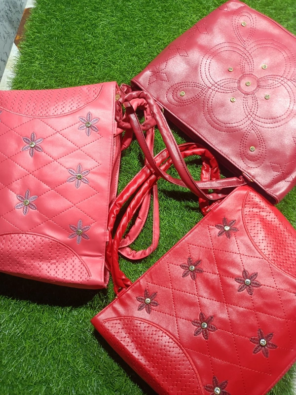 5061 Leather Sied Bag - Red