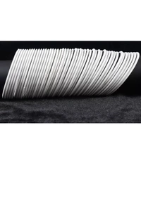 8059 White Velvet Bangles. - 2.6