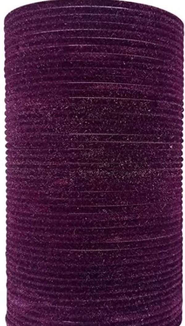 8062 Purple Velvet Bangles Set  - 2.6
