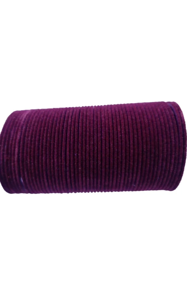 8061 Purple Velvet Bangles Set. - 2.4