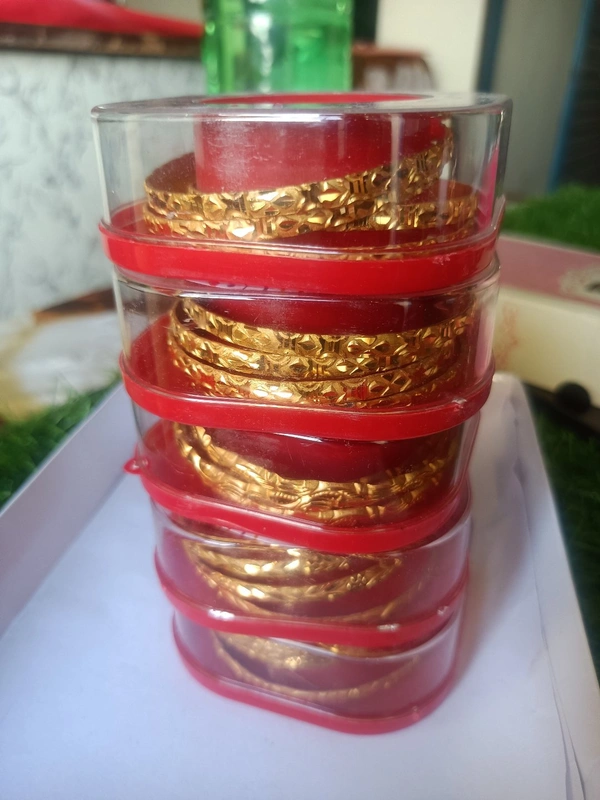 8101 Golden Bangles ( 4 Pices 1 Sets) - 2.6