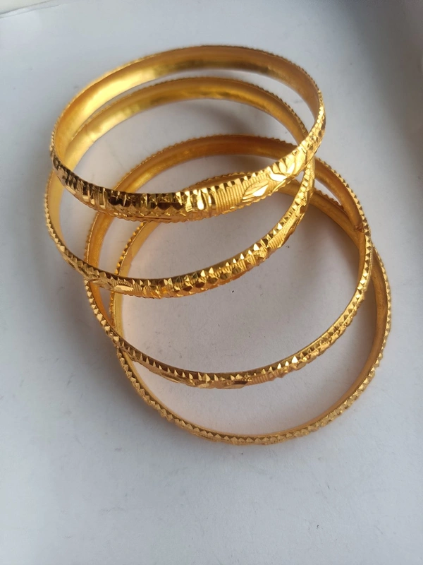 8103 Golden Bangles (4 Pices) - 2.2