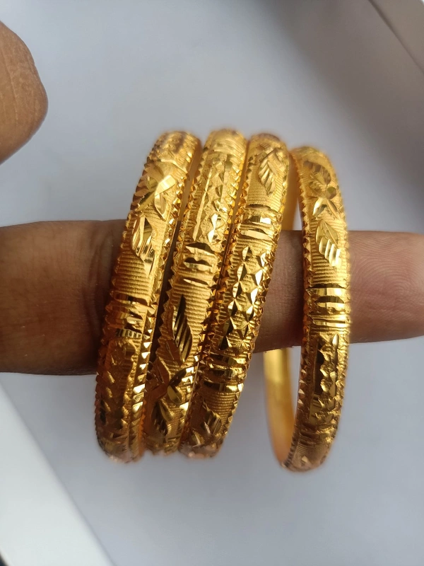 8103 Golden Bangles (4 Pices) - 2.2