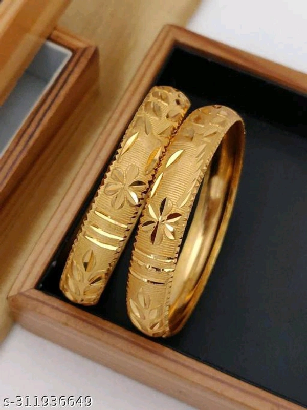 8104 Golden Bangles (4 Pices) - 2.6