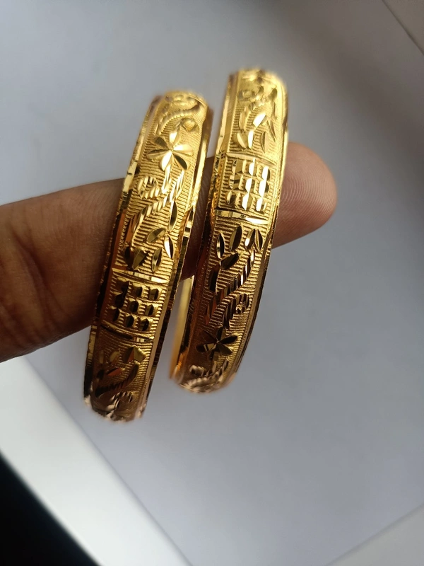 8104 Golden Bangles (4 Pices) - 2.6