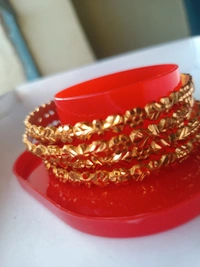 8106 Golden Bangles (4 Pices) - 2.4