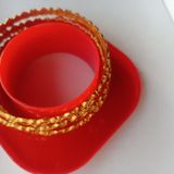 8106 Golden Bangles (4 Pices) - 2.6
