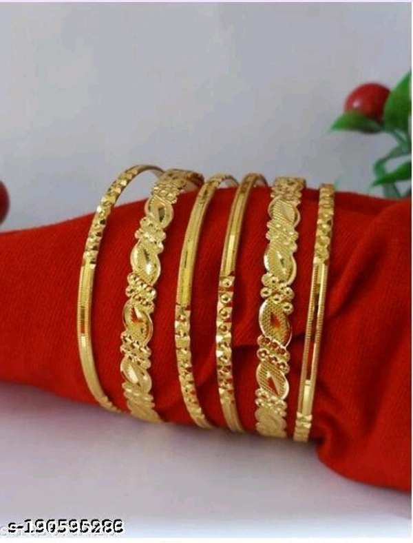 8107 Golden Bangles Set - 2.4