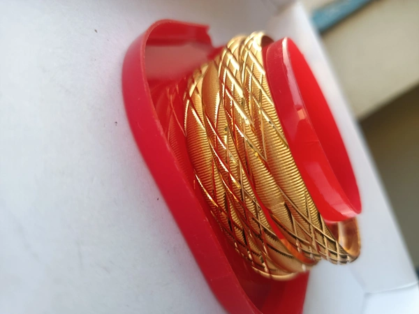 8109 Golden Bangles Sets (4Pices) - 2.4