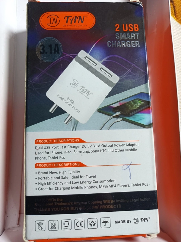 8407 2 USB smar Fast Charger 