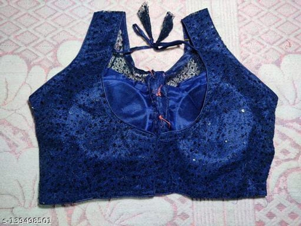 12005B Wooden Buttom Net Blouse  - Free Size