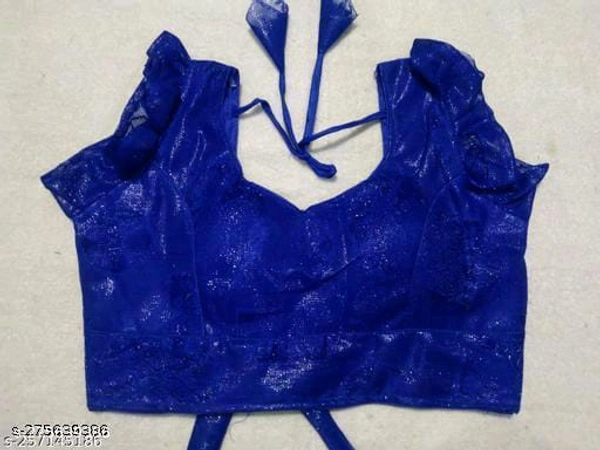 12007 Modern  Net Blouse (Nevy Blue) - Free Size, Pigment Indigo