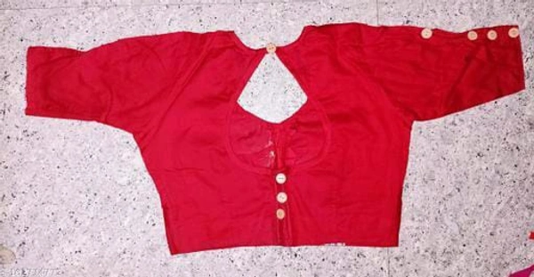 12013 Wooden Buttam Cotton Blouse  - Wild Watermelon, 32