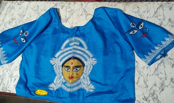 12014 Durga Embroidery Blouse  - Red, 34