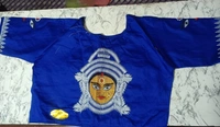 12014 Durga Embroidery Blouse  - Blue, 34