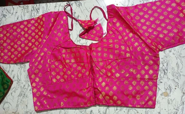 12017 Banarashi Blouse  - 32, Yellow