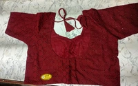 12018 Chikon Cotton Blouse  - Red, 32