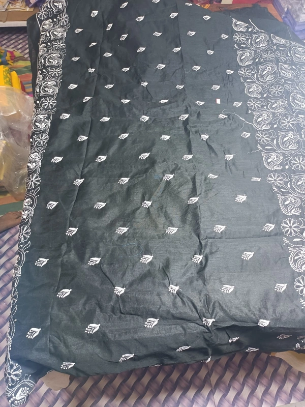 035 Katha Stich Handloom With Blouse Pic