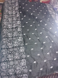 035 Katha Stich Handloom With Blouse Pic