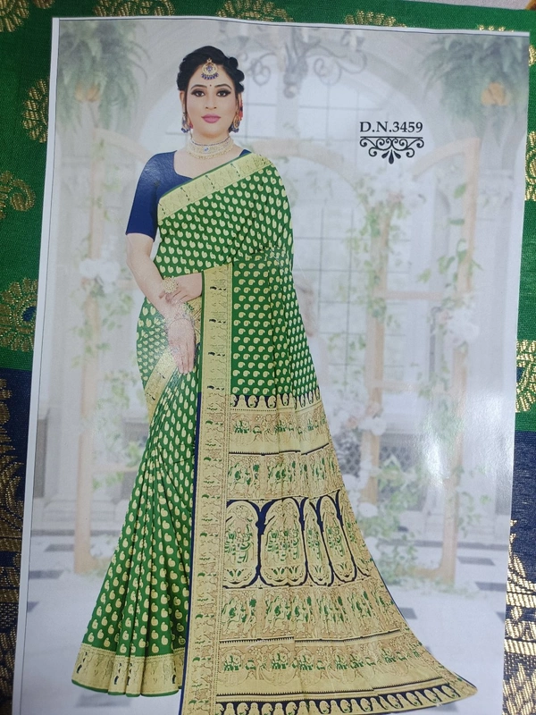 051 Swarnochuri Saree With Blouse Pic 