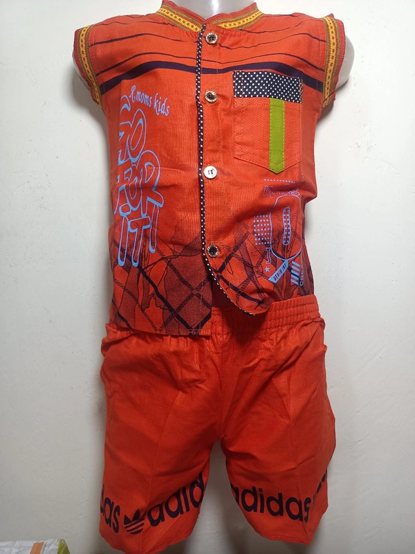 00P Cotton Shirt With Pant - Red, 16