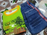 00 F Full T Shirt With Full Jins Pant - 34, Mint Green
