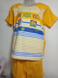 OoJ Cotton T Shirt With Pant - Yellow, 30
